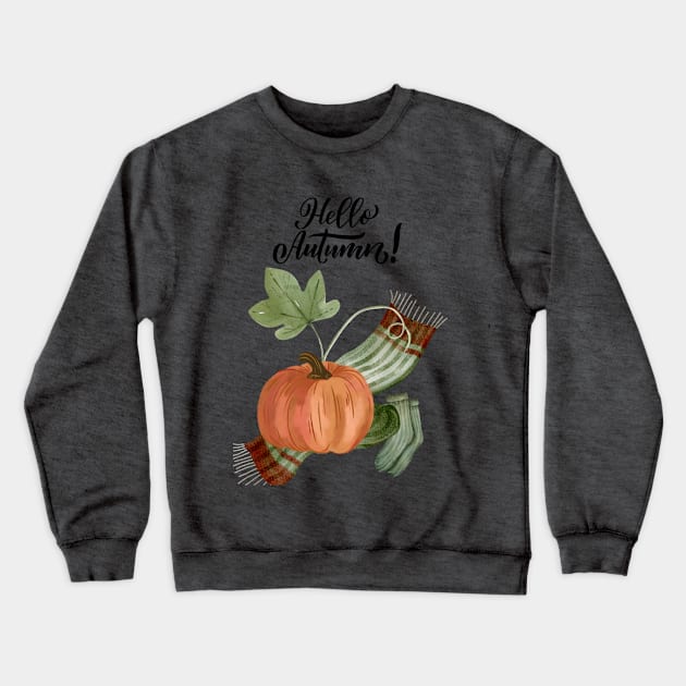 Hello Fall Season Crewneck Sweatshirt by Janremi